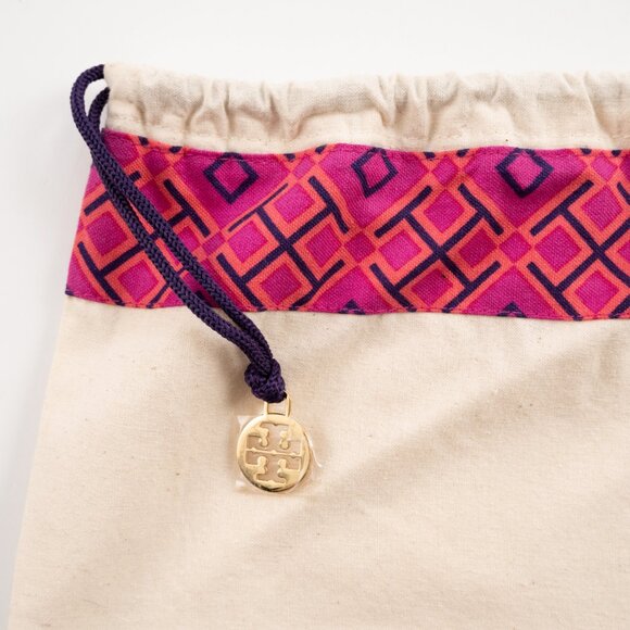 TORY BURCH drawstring dustbag for handbag with gold logo - Picture 4 of 6